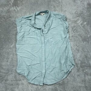 Jachs Girlfriend Women's S Striped Blouse Blue Rayon d1421